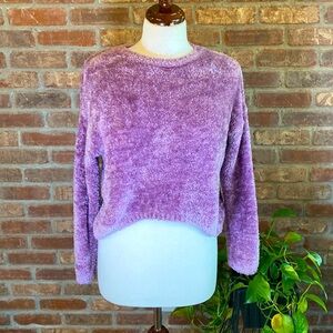 Rewind Purple small fuzzy sweater.